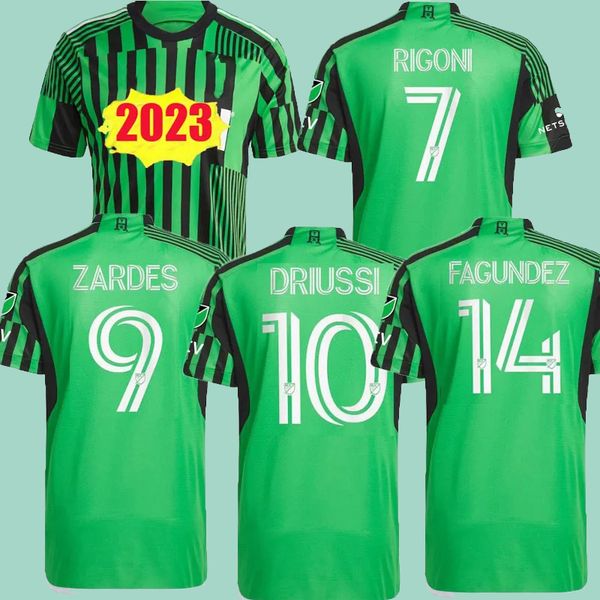 

football shirt mls 2023 austin fc soccer jersey home 23 24 fagundez rigoni zardes driussi pereira gallagher football shirts fans player vers, Black;yellow