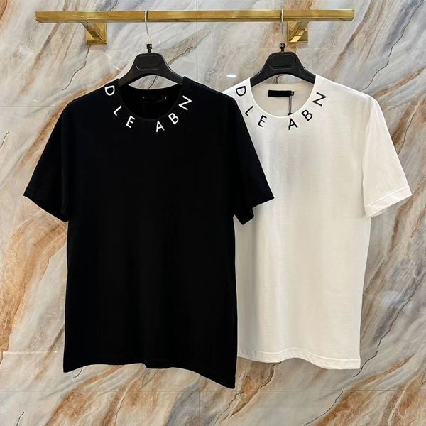 

designer 2023 men's t-shirts pure cotton round neck letters printed t shirt fashion summer casual t-shirt for mens womens couples unise, White;black