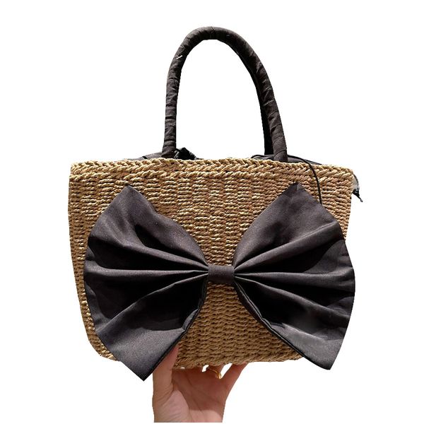 

designer beach bags classic style tote bag fashion handbag women's shoulder bag pure hand woven bags straw shopping vacation summer wov