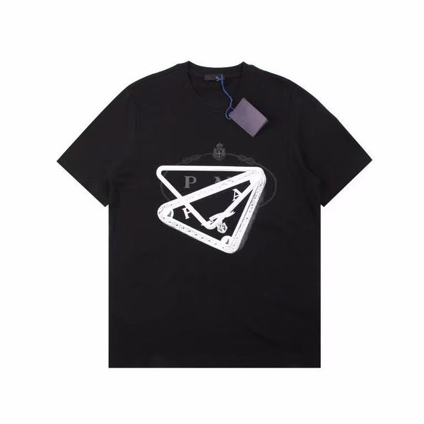 

mens t shirts black and white t shirt men designer clothes shirt cotton crewneck letter printing summer short sleeve luxury clothing, White;black