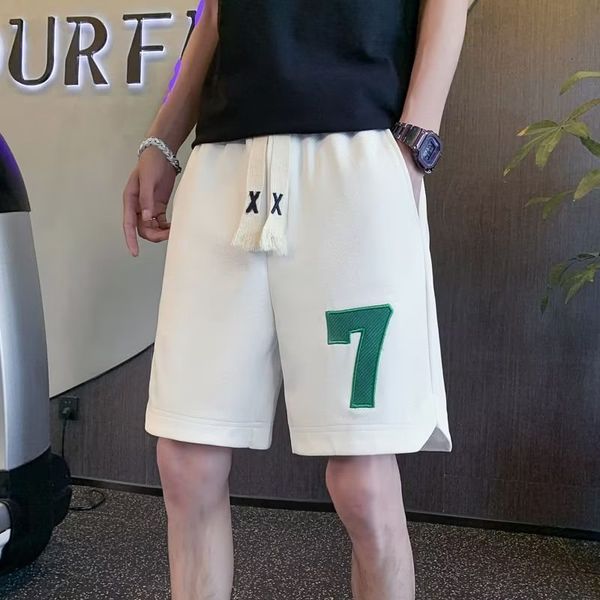 

men's shorts 2023 spring korean fashion white 7 harajuku high street clothing casual at home 230309, White;black