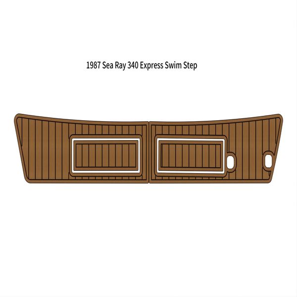 

1987 sea ray 340 express swim platform pad boat eva foam teak deck floor mat