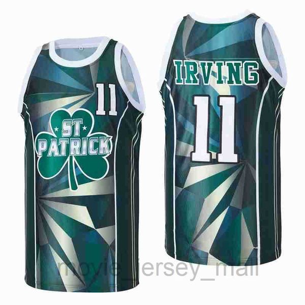 

movie basketball jerseys 11# kyrie irving clover alternate jersey mens size s-xxl 001, Black;red