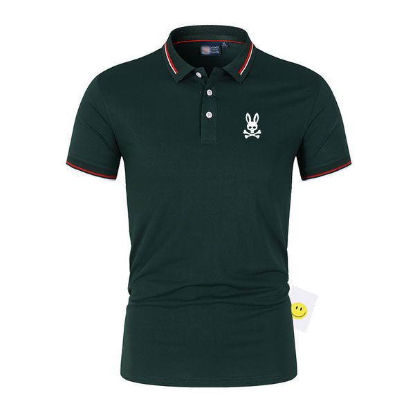 

men's tshirts 2023 summer men polo shirt printed skull bunny fashion lapel breathable casual tees short sleeve hip hop polos shirts 23, White;black