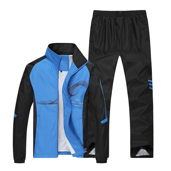 

men's tracksuits men's tracksuit sportswear men spring autumn sets 2 piece jacketpant young male wear casual training asia size l5, Gray