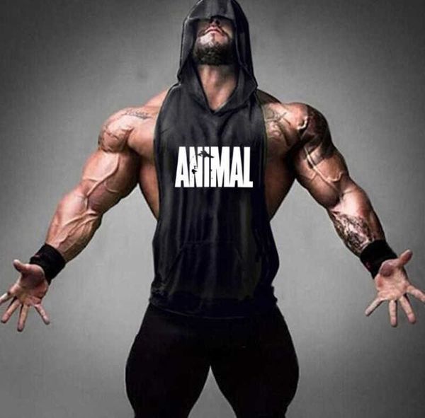 

new arrival .bodybuilding stringer hoodies stringer hoodie fitness brand tank men clothing cotton pullover hoody, White;black