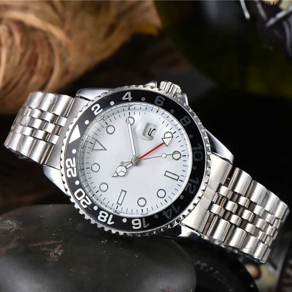 

luxury mens watch rolax mechanical automatic fashion full brand wrist es men male 40 mm date steel metal band quartz clock x306 frj w2h5, Slivery;brown
