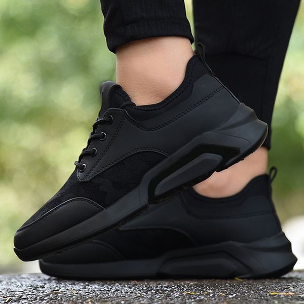 

dress shoes lace up running walking sneakers calssic black fashion jogging trainers flat casual comfortable male footwear homme chaussure 23