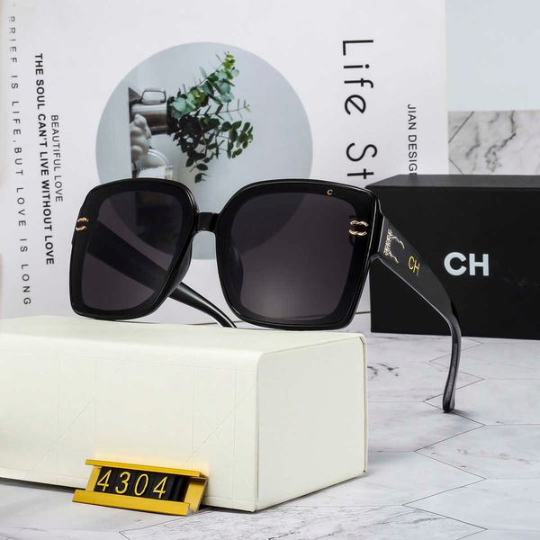 

luxurious designer channel sunglass chanei sunglasses mens womens sunglasses fashion large frame sunglasses personalized versatile sunglasse, White;black