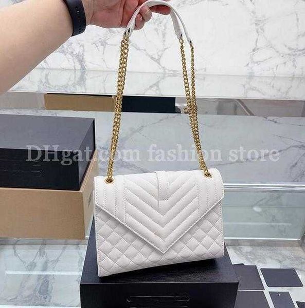 

designer chain shoulder bag classic handbag women genuine leather brand envelope bags luxurys crossbody totes lady purses clutch wallet
