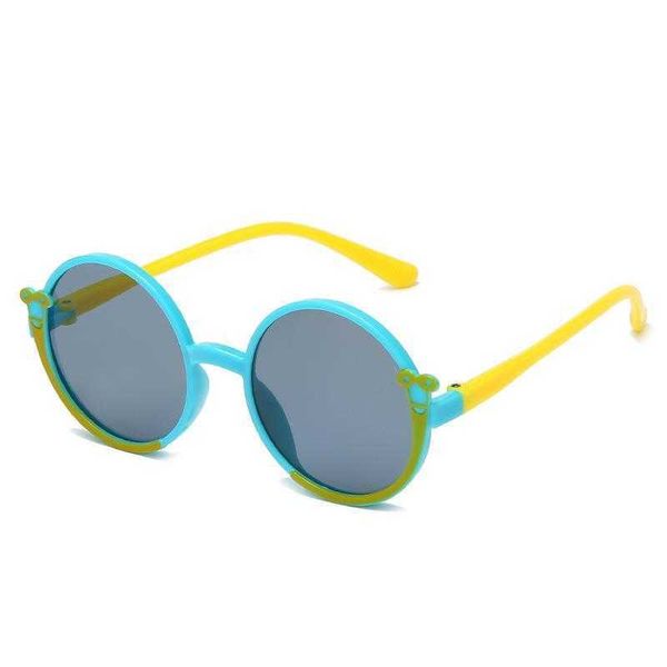 

cartoon childrens sunglass two color sun glasses tide round frame cute simulated, Blue