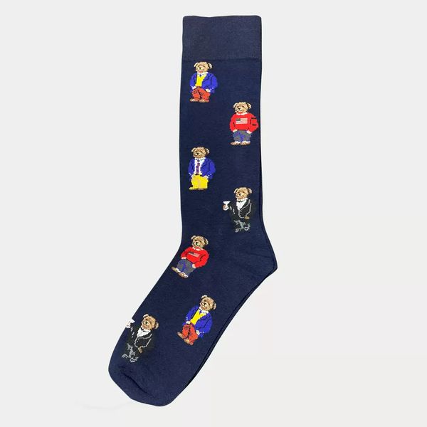 

2023 sock with bear print fashion cartoon cute socks harajuku stretch cotton socks with web ankle sock hipster skatebord ankle funny sock n1, Black