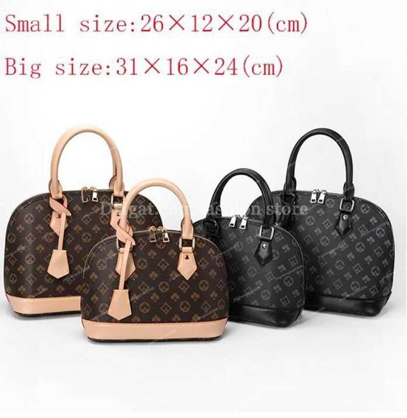 

quality alma bb pm shell bag women leather handbags flower embossed shoulder bags with lock designer handbag crossbody purse bag