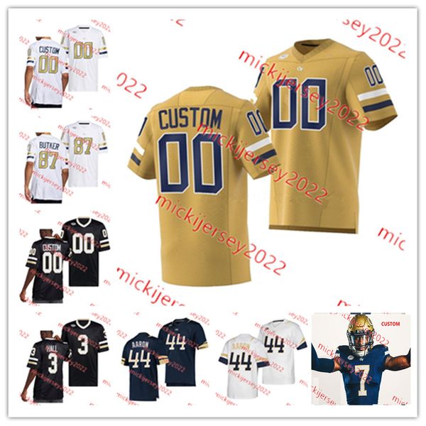 

custom stitched georgia tech football jersey mens youth jamal haynes makius scott noah collins paula vaipulu kyle kennard georgia tech yello, Black