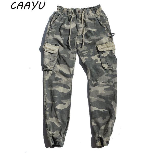 

men's pants caayu mens cargo men multi-pocket male hip hop japanese streetwear trousers jogging casual camouflage for 230310, Black