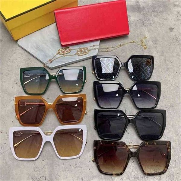 

sunglasses version new family net red same fashion ff40012 personalized chain cat glasses sunglasseskajia 2023, White;black