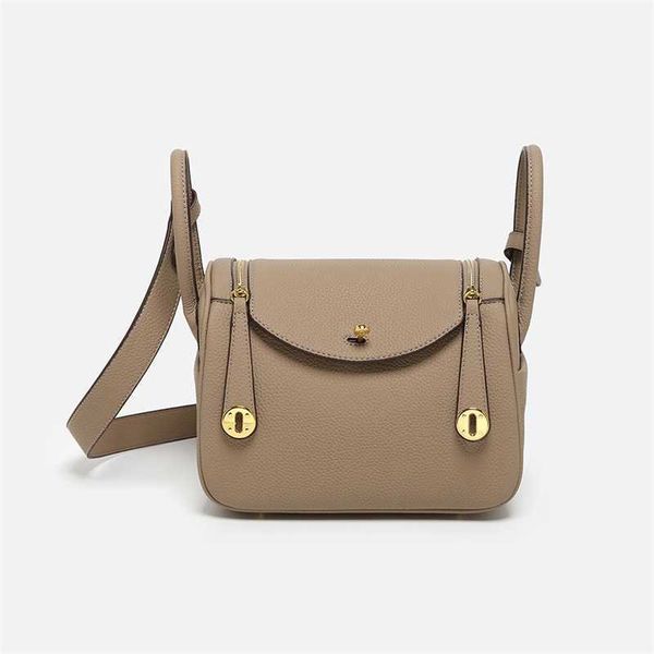 

designer luxury bags litchi original pattern lindi mini bag 2023 new bucket fashion portable diagonal doctor's dxlu