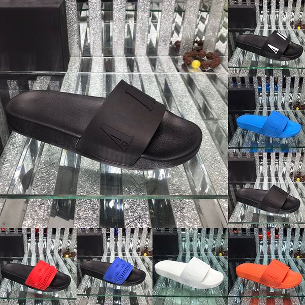 

pool slides designer slippers for men women summer beach shoes house bath street casual sliders flat black white rubber mules scuffs fashion