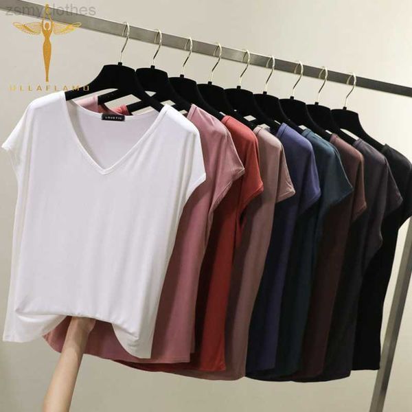 

women's t-shirt harajuku solid color t-shirt women casual loose v-neck sleeveless women clothes fashion casual stitching slim women ts, White