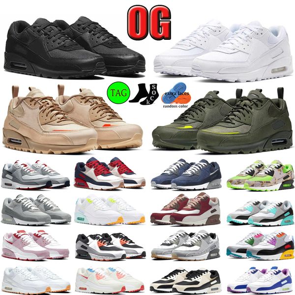 

classic running shoes 90 90s mens women sports sneakers hundred hollowed leather recraft triple white cool grey trainers eur 36-45