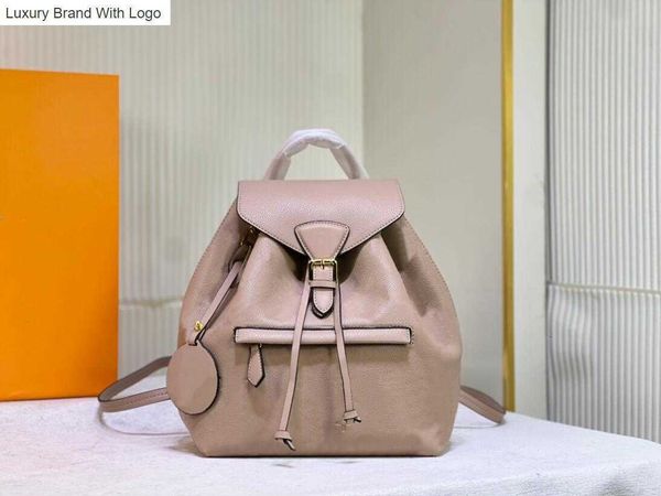 

l bag handbags 7a designer backpack bags m45205 m45515 montsouris pm elegant women genuine cowhide leather emobss canvas buckle backpack sat, Black