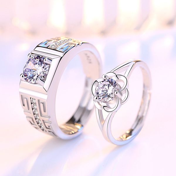 

plum blossom ring for men and women couples ring for silver jewelry wholesale