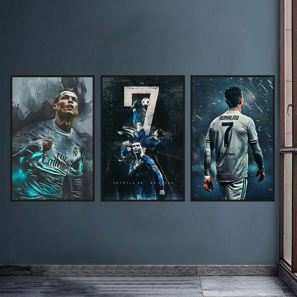 

world cup c luo decorative painting tavern bar l hanging picture football star living room bedside hd sports mural