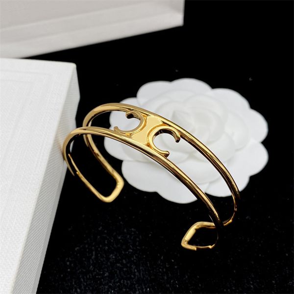 

designer bangle bracelets womens fashion luxury brands bracelet casual vintage golden silver letters jewelry for wedding party gifts, Black