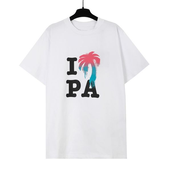 

men's t-shirts summer fashion mens womens designers for men s luxurys letter embroidery palm t shirts angel clothing short sleeved tsh, White;black