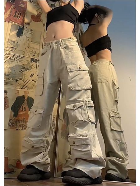 

womens jeans cargo pants women baggy jeans streetwear women clothing goth loose pants y2k streetwear vintage grunge pants jeans 230310, Blue