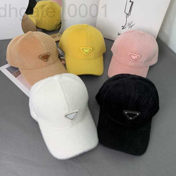 

ball caps designer couple autumn and winter hair warm candy casquette metal triangle letter sport style hat bioq, Blue;gray