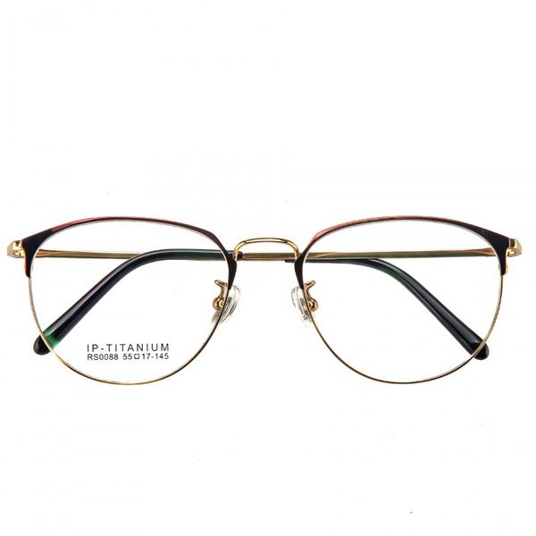 

new full-frame retro large frame glasses frame pure titanium ultra light womens butterfly business eyebrow glasses frame european and americ, Silver
