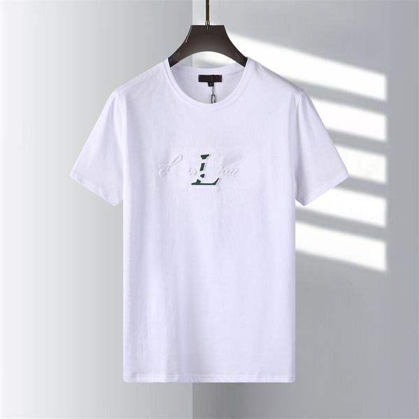 

2023 mens design t shirt spring summer color sleeves tees vacation short sleeve luxury hip hop streetwear tshirts m-3xl, White;black