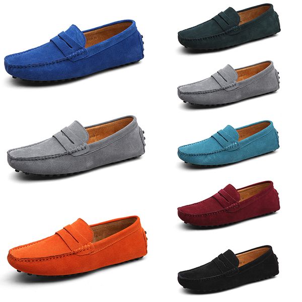 

men casual shoes solid color blacks breathable leisure silvers taupe dlives brown blue grey jogging walking low soft multi leather mens snea, Black