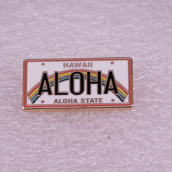 

aloha rainbow brooch cute anime movies games hard enamel pins collect metal cartoon brooch backpack hat bag collar lapel badges, Blue