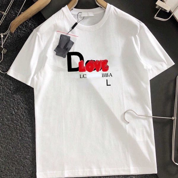 

summer men's short sleeved tee designer t shirt men women plus size clothing round neck t-shirt letter embroidery tshirt pullover luxur, White;black