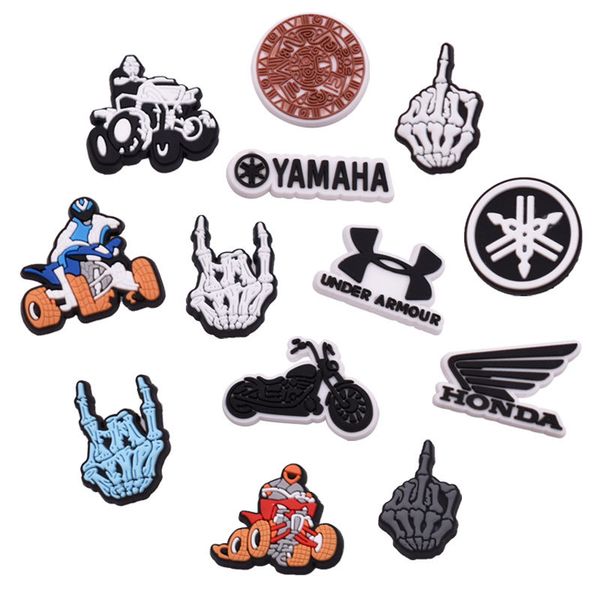 

anime charms wholesale childhood memories motors skull funny gift cartoon charms shoe accessories pvc decoration buckle soft rubber clog cha, Blue