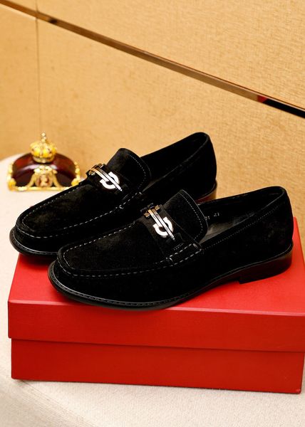 

2023 mens dress shoes brogues classic fashion business casual loafers men brand wedding party slip on flats zapatos hombre size 38-45, Black