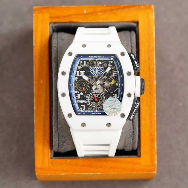 

luxury automatic mechanical watch richa milles ceramic bucket men's large dial hollowed-out personalized business multi-function fully