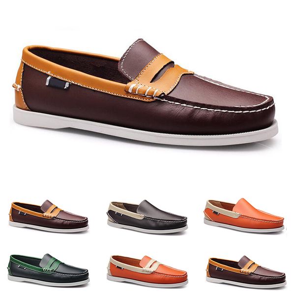 

2023 sailing shoes men's casual men's shoes leather shoes british driving single shoes men size 40-45 009