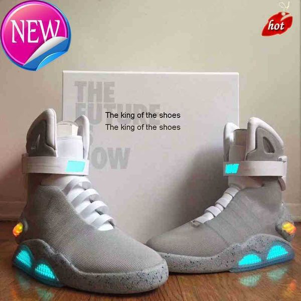 

2023 2022 release authentic air mag back to the future fashion sneakers mens women sports shoes led lighting outdoor trainers with, Black