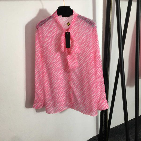 

23ss designer brand women shirts long-sleeved shirts all logo print butterfly bow tie fashion womens clothing, White