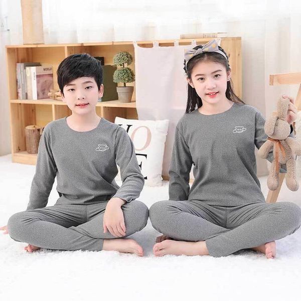 

pajamas autumn kids boys flannelette thermal underwear suit girls cartoon clothes teen pajama ants 2-piece set sleepwear 230310, Blue;red