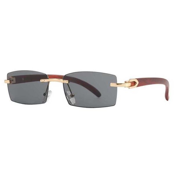 

sunglasses new sunglasses new wood grain mirror leg fashion frameless sunglasseskajia 2023, White;black