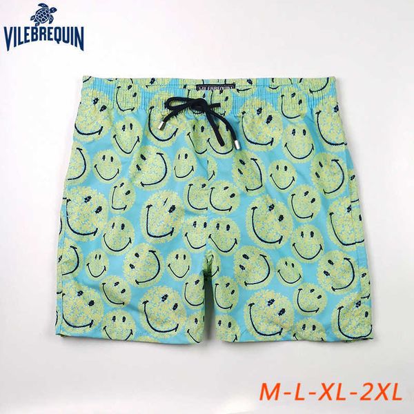

men's shorts summer 314 vilebrequin men's beach shorts quick dry loose holiday swimming surfing capris, White;black