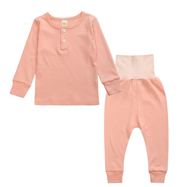 

pajamas baby plain toldder girls and boys home clothing underwear shirthigh-waist pant sets kids pajamas children nightgowns 1-6 years 23031, Blue;red