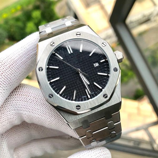 

2021-316l stainless steel mens watches calendar full automatic men mechanical movement watch 41x13mm montre de luxe orologio di lu269w, Slivery;brown