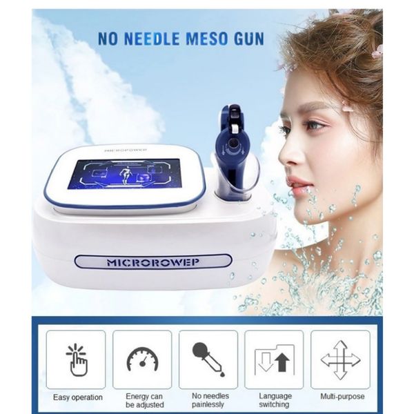 

portable needle beauty device mesotherapy gun meso meso gun face lifting skin tightening anti wrinkle beauty machine420, Black;white