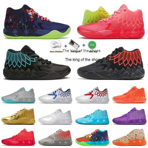 

2023lamelo shoes 2022 lamelo ball mb 01 basketball shoes rick red green and morty galaxy purple blue grey black queen buzz city melo sportsl