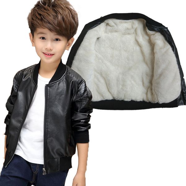 

jackets brand fashion fur padded winter child coat baby girls boys leather warm children outerwear kids outfits 215 years 230310, Blue;gray